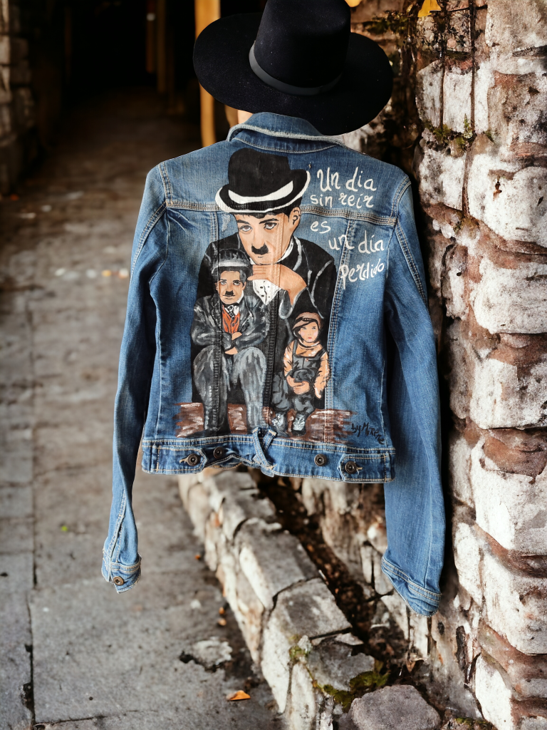Cazadoras denim pintadas a mano byMIRENE