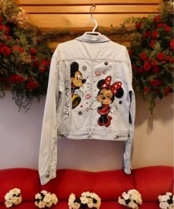 Cazadora vaquera pintada a mano Minnie love